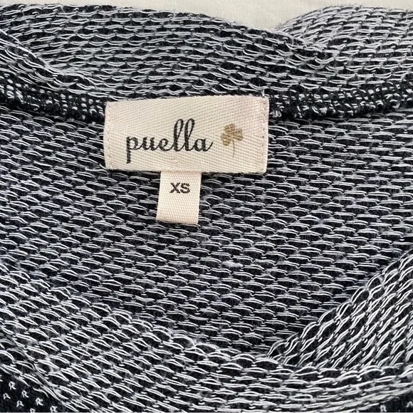 Anthropologie Puella Women's Textured Abingdon Dress Extra Small Gray/Black - Picture 6 of 8